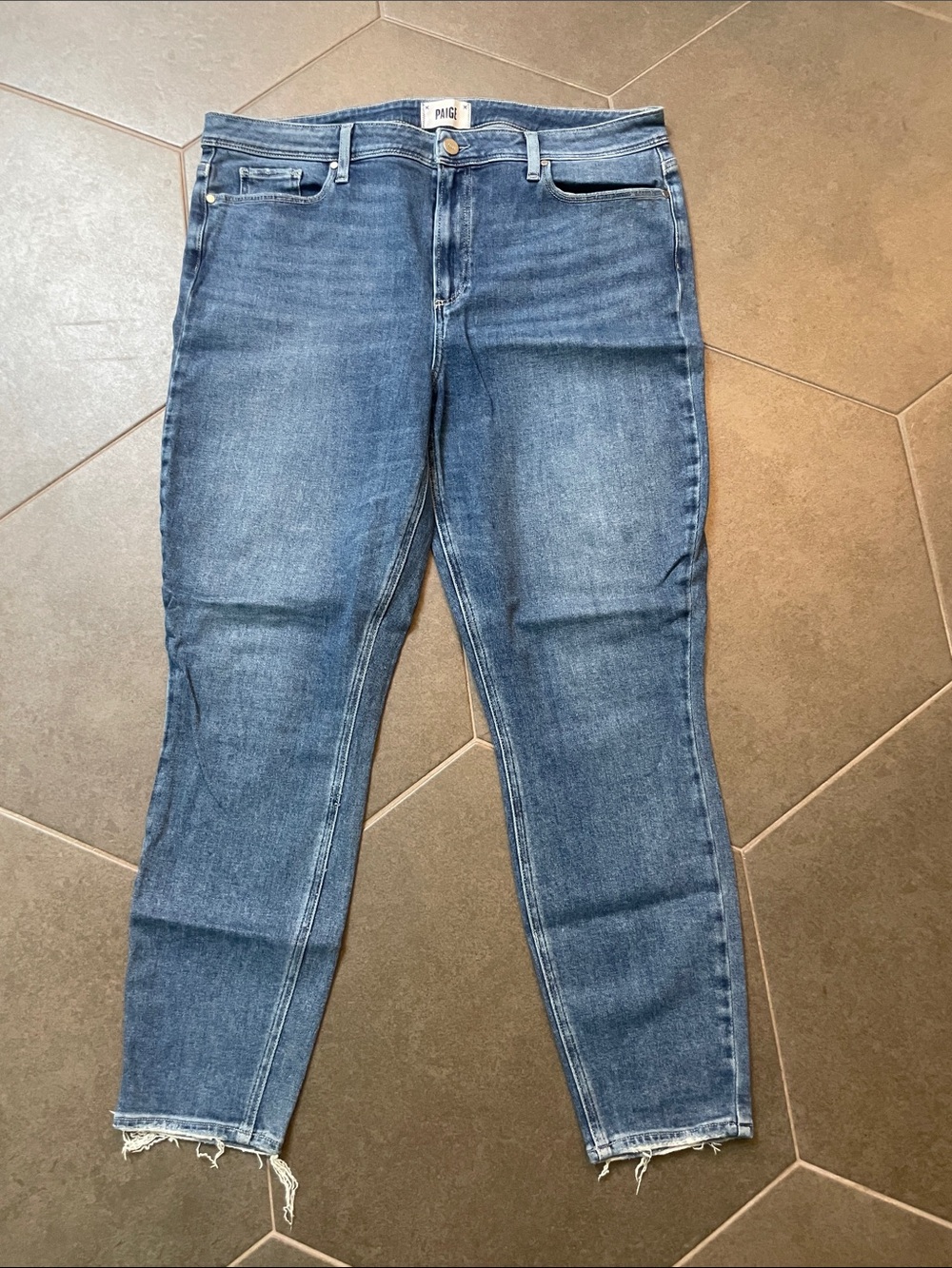 Paige Hoxton Ankle Women's Blue Denim Jeans 34
